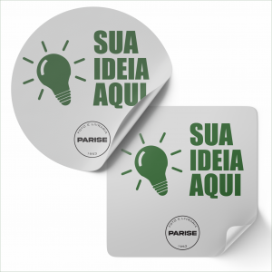 Adesivos Personalizados Couchê Couchê Adesivo Personalizado 4x0  Corte Eletrônico (Só destacar e colar) 
